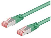 Goobay 95504 CAT 6 Netzwerkkabel RJ45 Stecker 250 MHz Ethernet CCA LAN Kabel S/FTP PiMF Schirmung Patchkabel Grün 3m