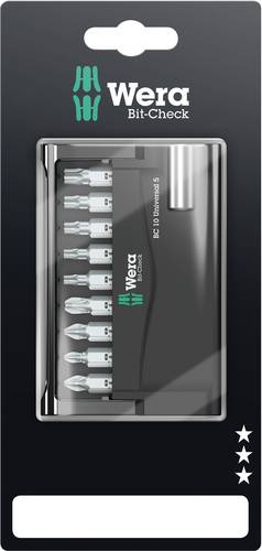 Wera 8151/55/67-9-899 05073416001 Bit-Set 10teilig Kreuzschlitz Phillips, Kreuzschlitz Pozidriv, In