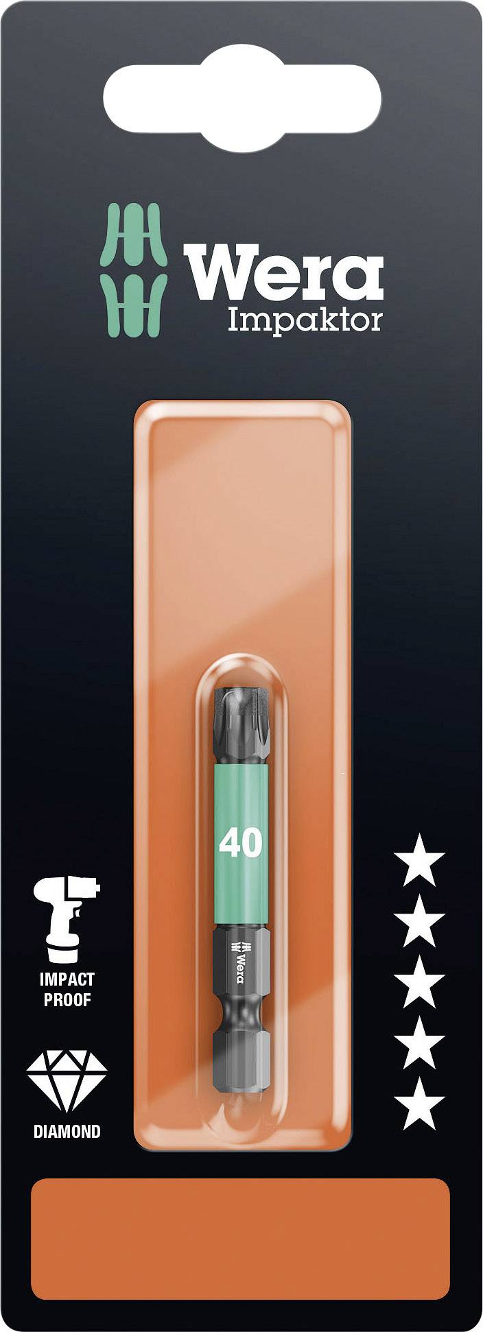 Wera 867/4 IMP DC SB SiS 05073967001 Torx-Bit T 40 Werkzeugstahl legiert, diamantbeschichtet F 6.3 1St.