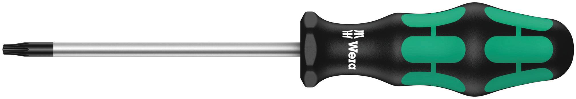Ein Schraubendreher mit ergonomischem Griff und Torx-Kopf, geeignet für präzises Arbeiten an mechanischen oder elektronischen Geräten.