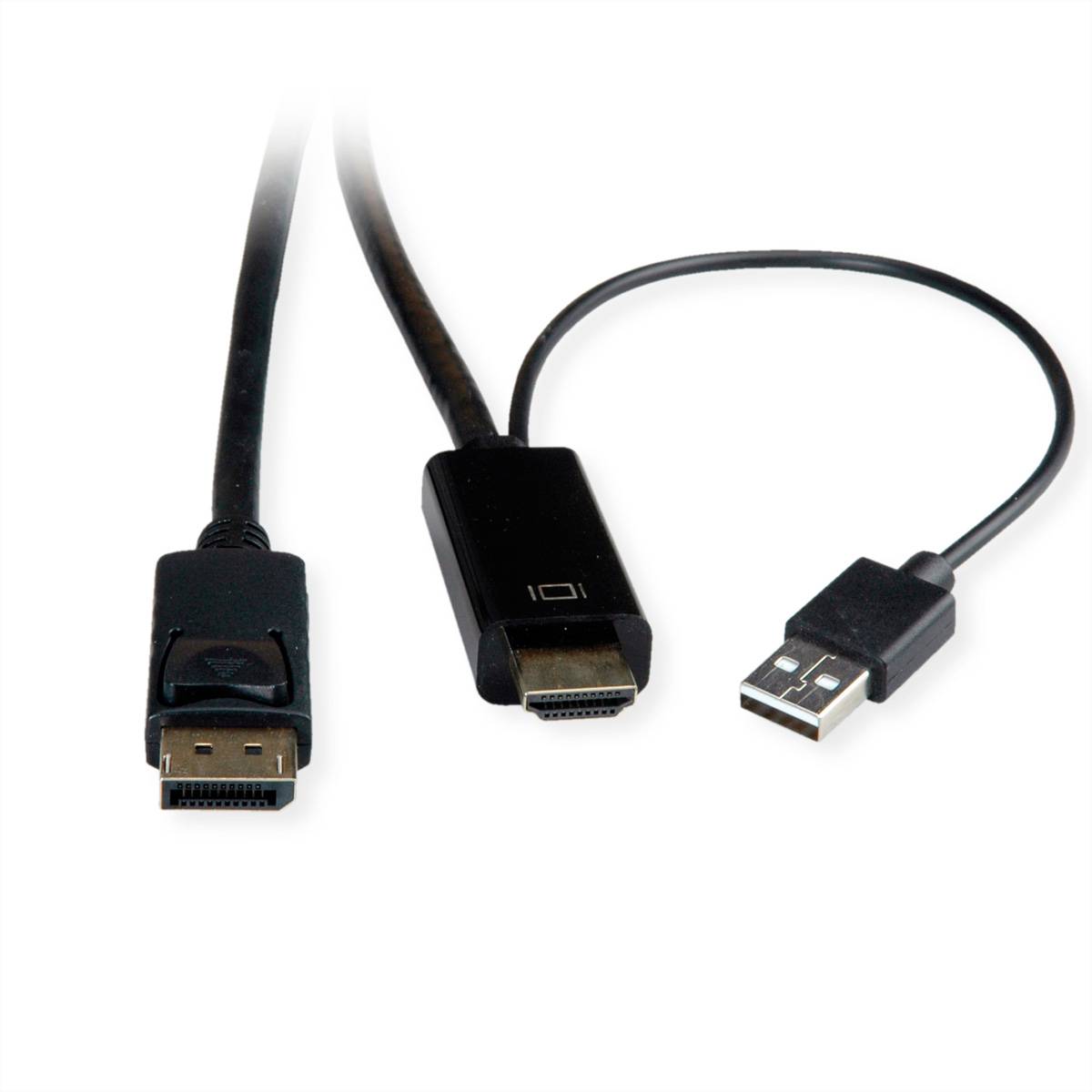 ROLINE HDMI-Kabel UltraHDTV - DisplayPort, ST/ST, schwarz, 3 m