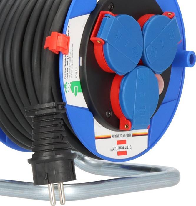 Brennenstuhl 1072210 Kabeltrommel 15.00 m Schwarz Schutzkontakt-Stecker