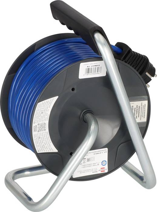 Brennenstuhl 1079850 Kabeltrommel 15.00 m Blau Schutzkontakt-Stecker