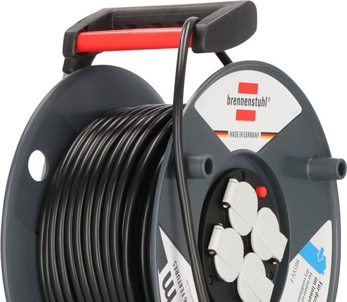 Brennenstuhl 1205066 Kabeltrommel 50m Schwarz Schutzkontakt-Stecker