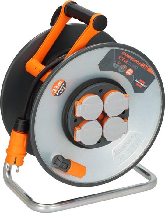 Kabeltrommel professionalLINE SteelCore Kabel-L.33m Kabel schwarz H07RN-F 3G2,5