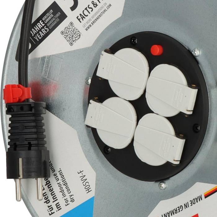 Brennenstuhl 1195066 Kabeltrommel 50.00 m Schwarz Schutzkontakt-Stecker