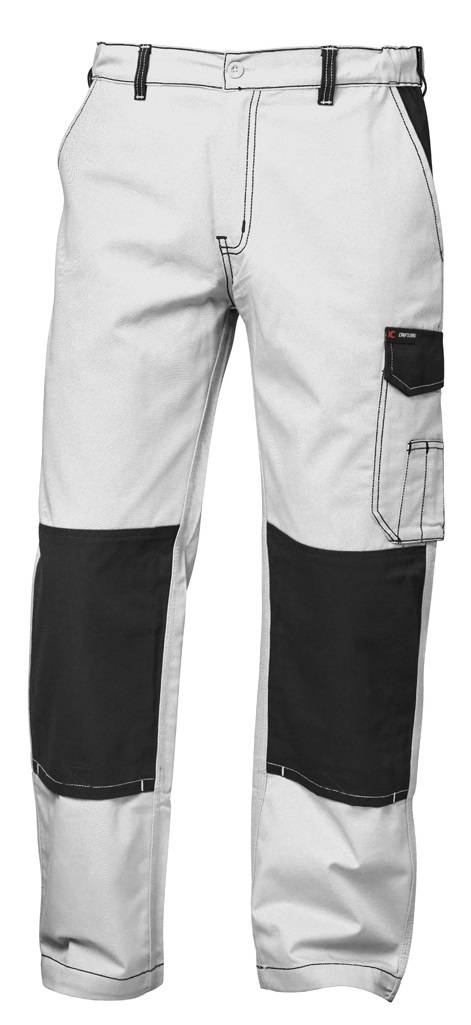 F-CRAFTLAND-Bundhose, Twill *MONS*, weiß/grau