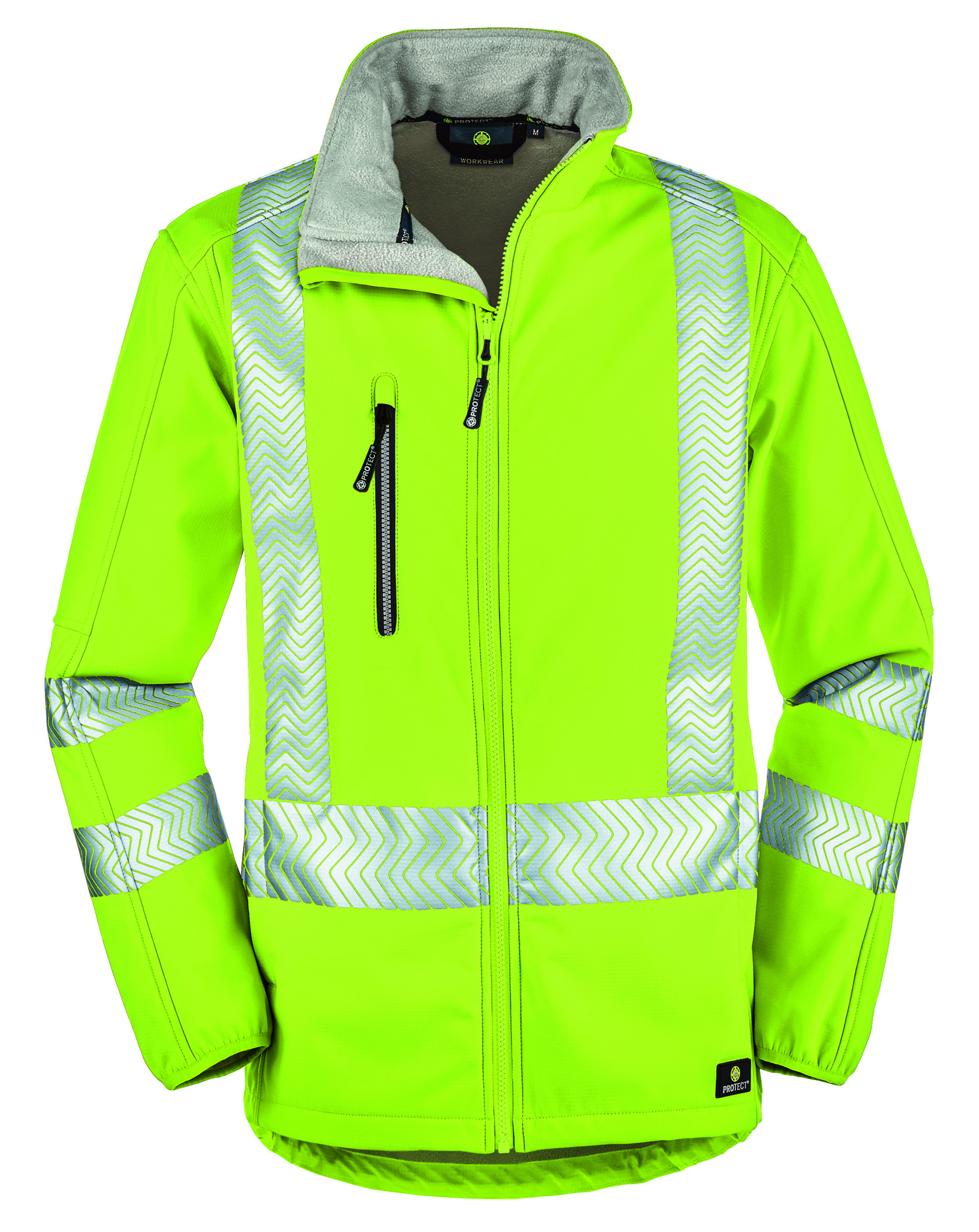 BIG-4-Protect-Workwear, Arbeits-Jacke, Warnschutz-Softshell-Jacke, Tyler, leuchtgelb