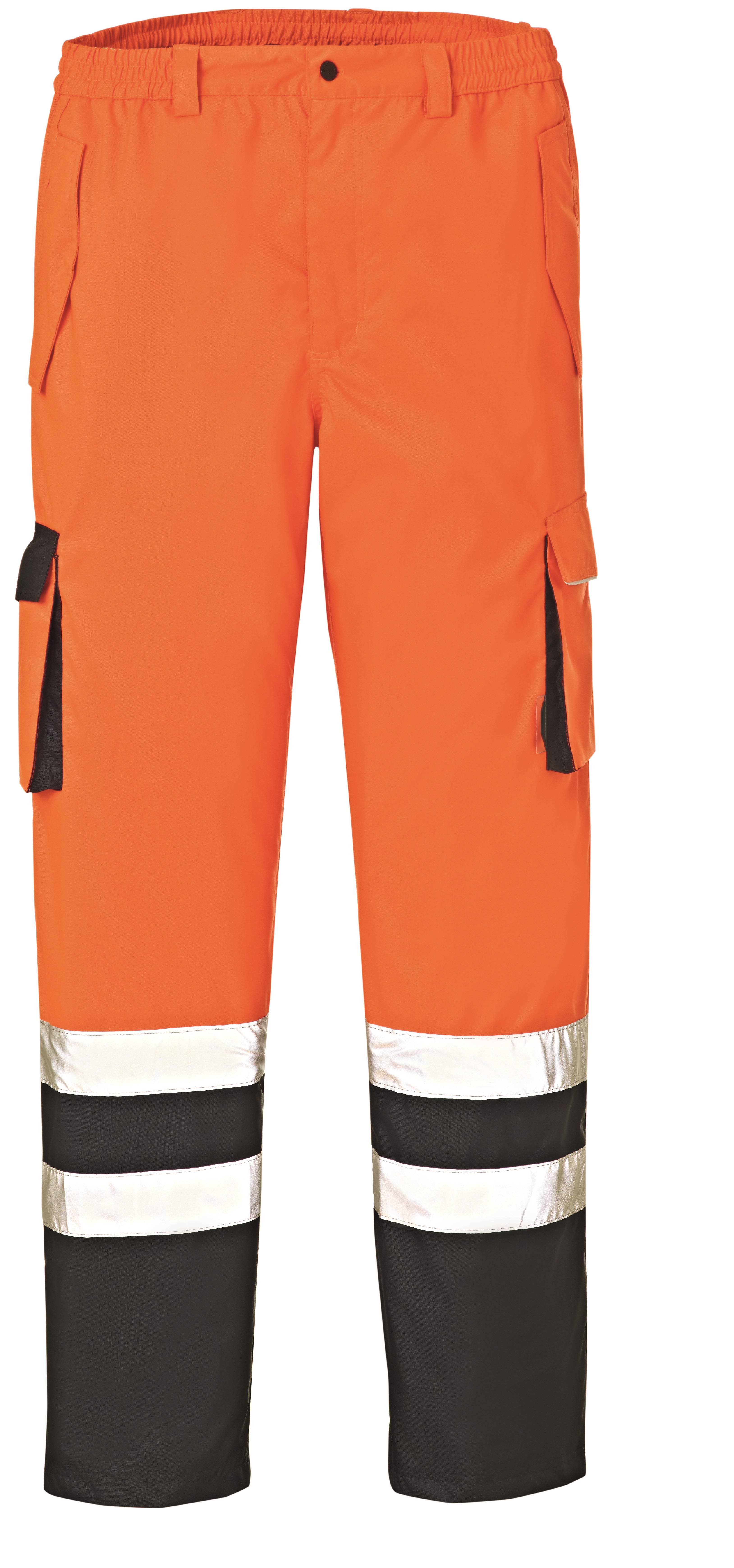 4PROTECT® Warn-Wetterschutz-Bundhose BALTIMORE leuchtorange/navy 3491_M Gr.M