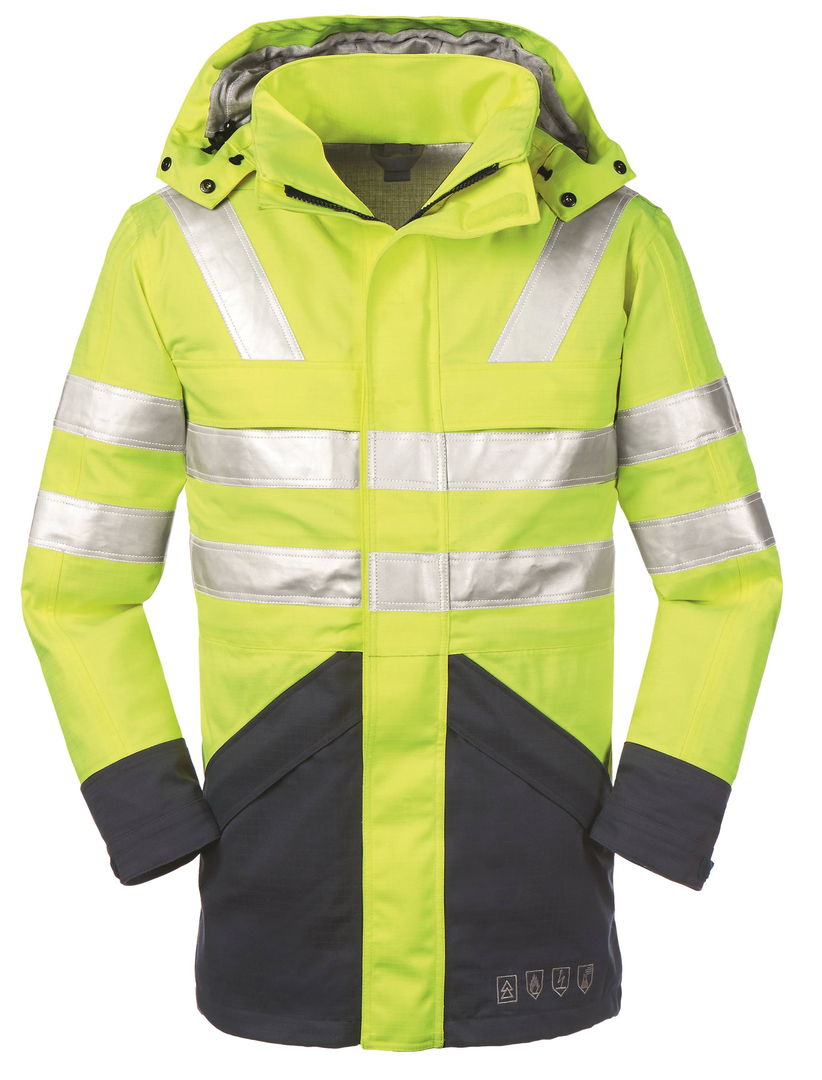 Multinorm-Warnschutz-Jacke EDMONTON, Farbe leuchtgelb/navy,Gr.3XL