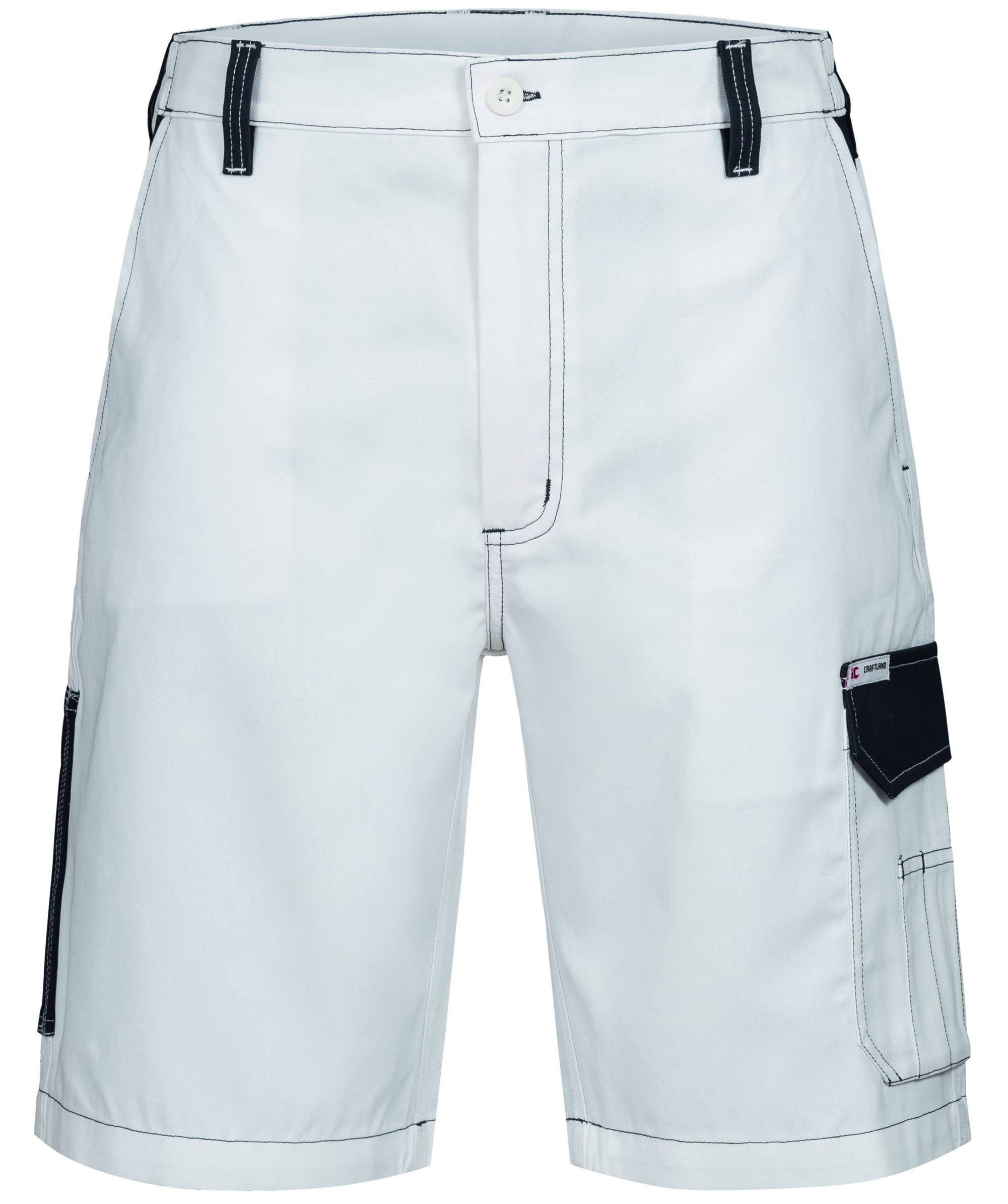 F-Shorts, Twill *MALMEDY*, weiß/grau