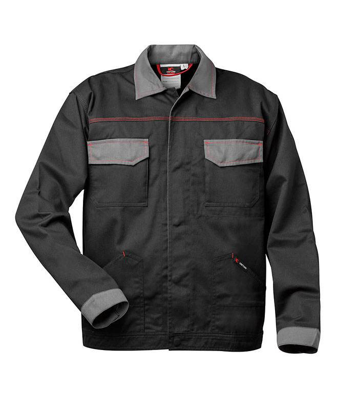 F-CRAFTLAND-Bundjacke, Twill *LOKEREN*, schwarz/grau