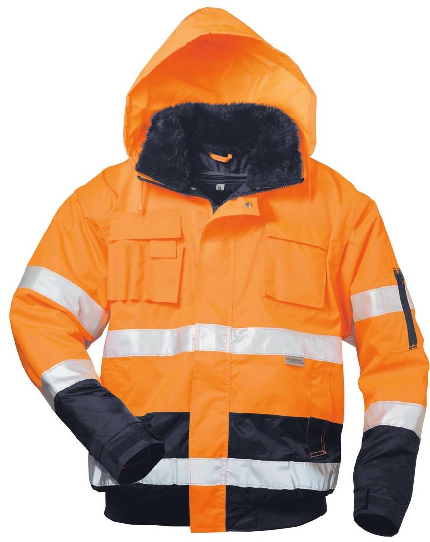 VOLKER Warnschutzpilotjacke, Orange/Marine ELYSEE®, EN ISO 20471/3, Gr.XXXXL