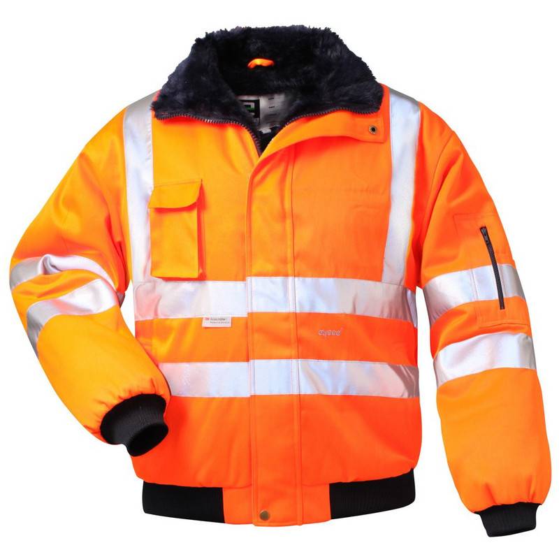 F-ELYSEE-Warnschutz-Pilotenjacke, *GUSTAV*, fluoreszierend orange