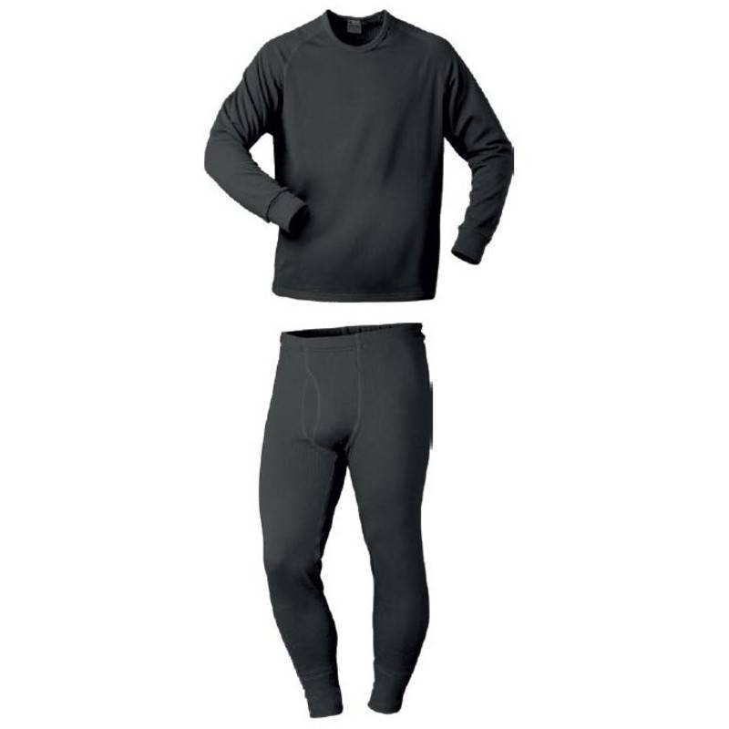 DELPHI Funktionsunterwäsche Set ELYSEE® Baumwoll-Mischgewebe, Schwarz Gr.XXXL