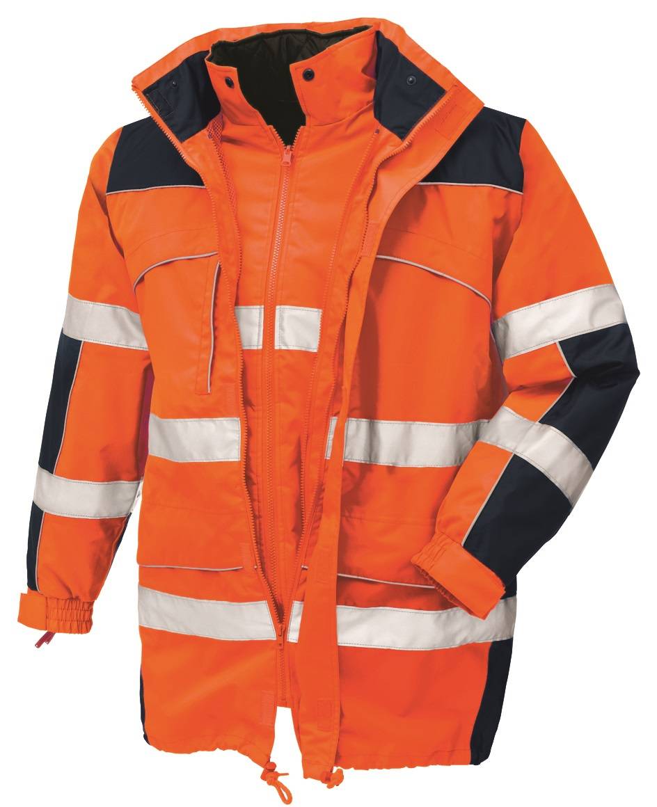 teXXor® Warnschutz-Parka TORONTO leuchtorange/navy 3XL