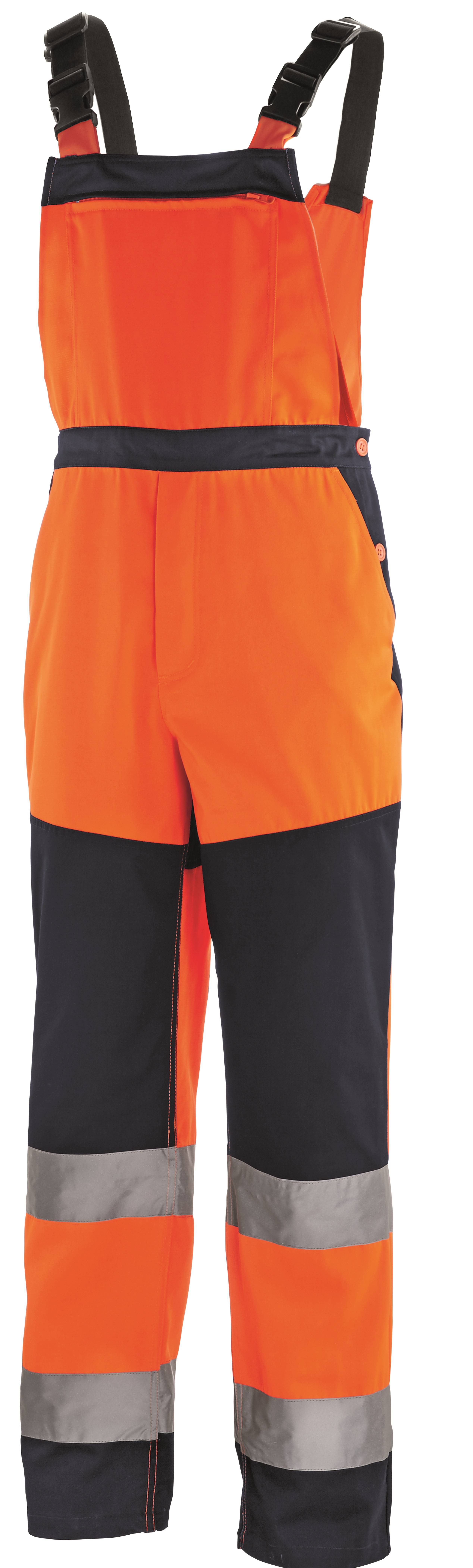 BIG-TEXXOR-Warnschutz-Latzhose, Buffalo, leuchtorange/navy