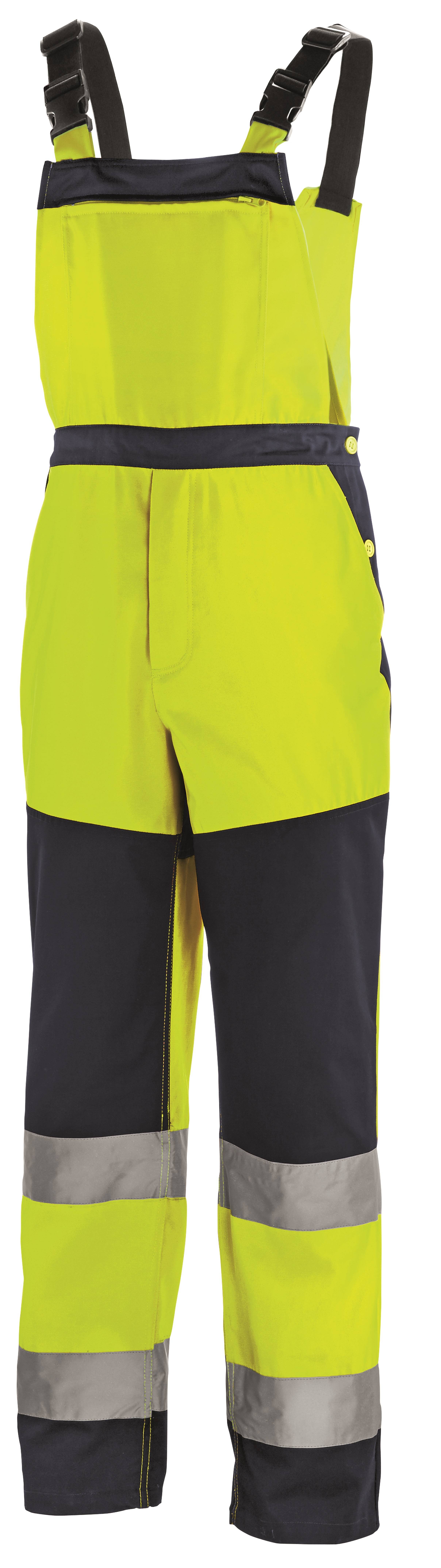 BIG-TEXXOR-Warnschutz-Latzhose, Buffalo, leuchtgelb/navy