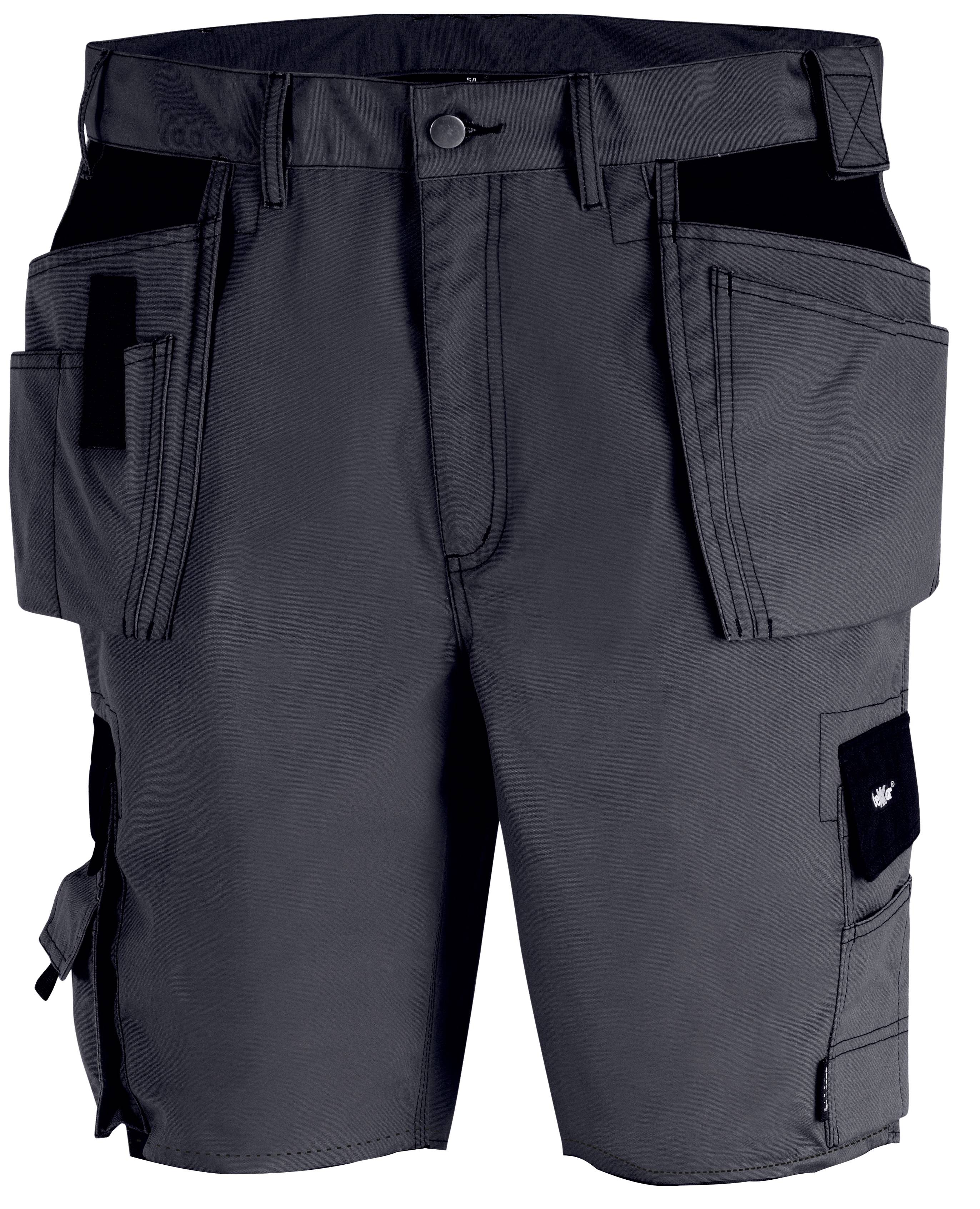 BIG-TEXXOR-Canvas-Shorts, Bermuda, 270g/m², grau/schwarz