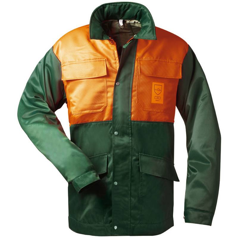 F-ELYSEE-Schnittschutzjacke, *BUCHE*, grün/orange abgesetzt