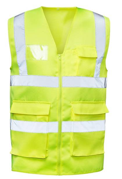 Gr .XL (58/60) *MALTE* WARNSCHUTZWESTE GELB gelb *MALTE* HIGH VISIBILITY VEST YE
