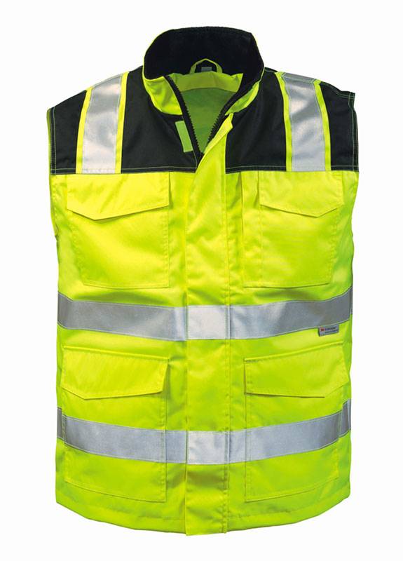 F-ELYSEE-2 in 1-Warnschutz-Weste, *GREGOR*, fluoreszierend gelb/schwarz