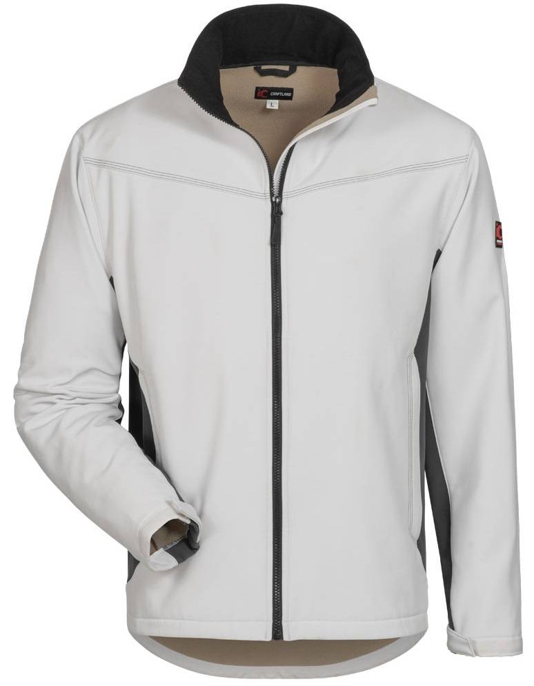 F-CRAFTLAND-Damen-Softshell-Jacke, *LAURIN*, weiß/grau