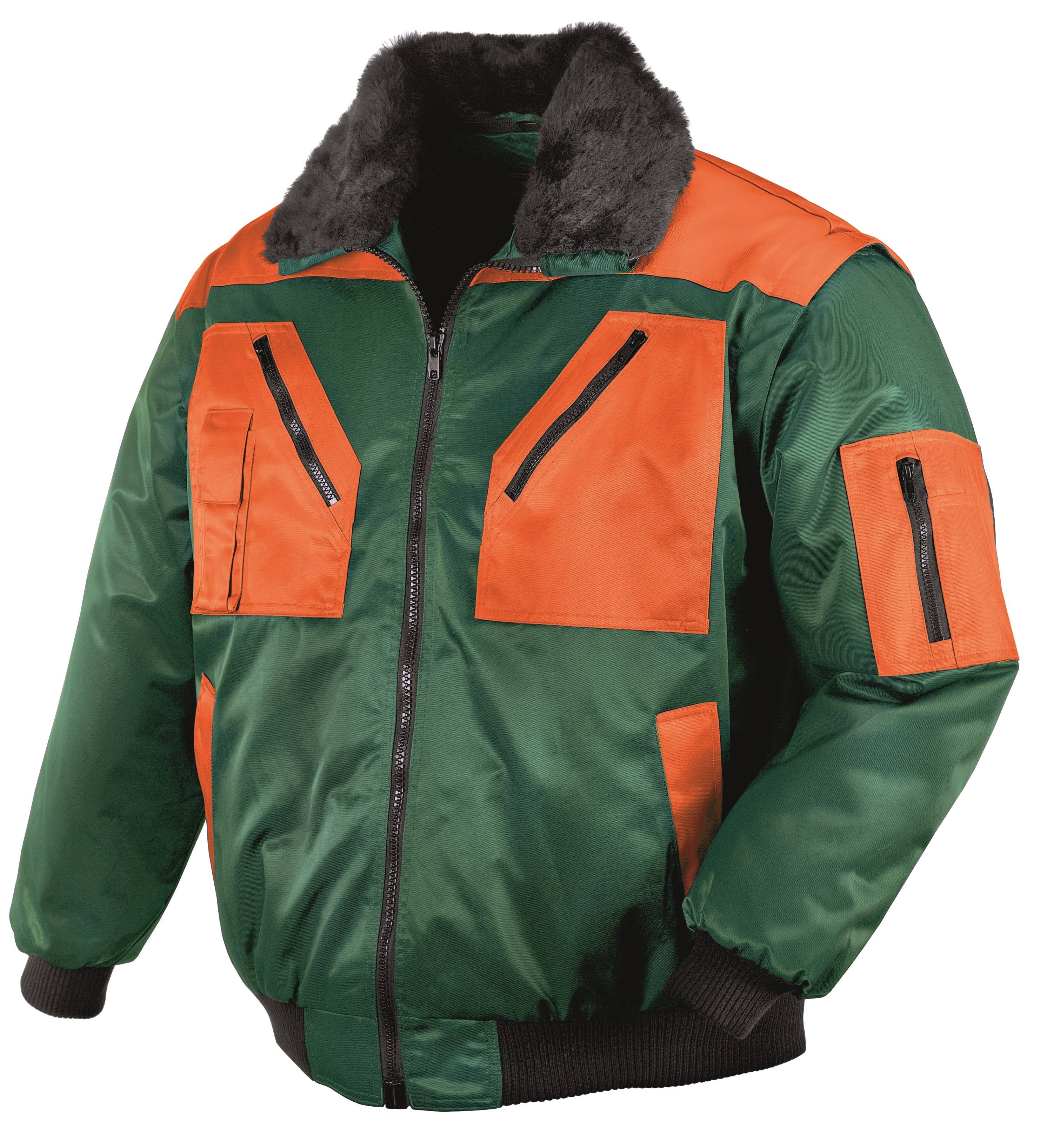 BIG-TEXXOR-4-in-1-Pilotenjacke, Oslo, grün/leuchtorange