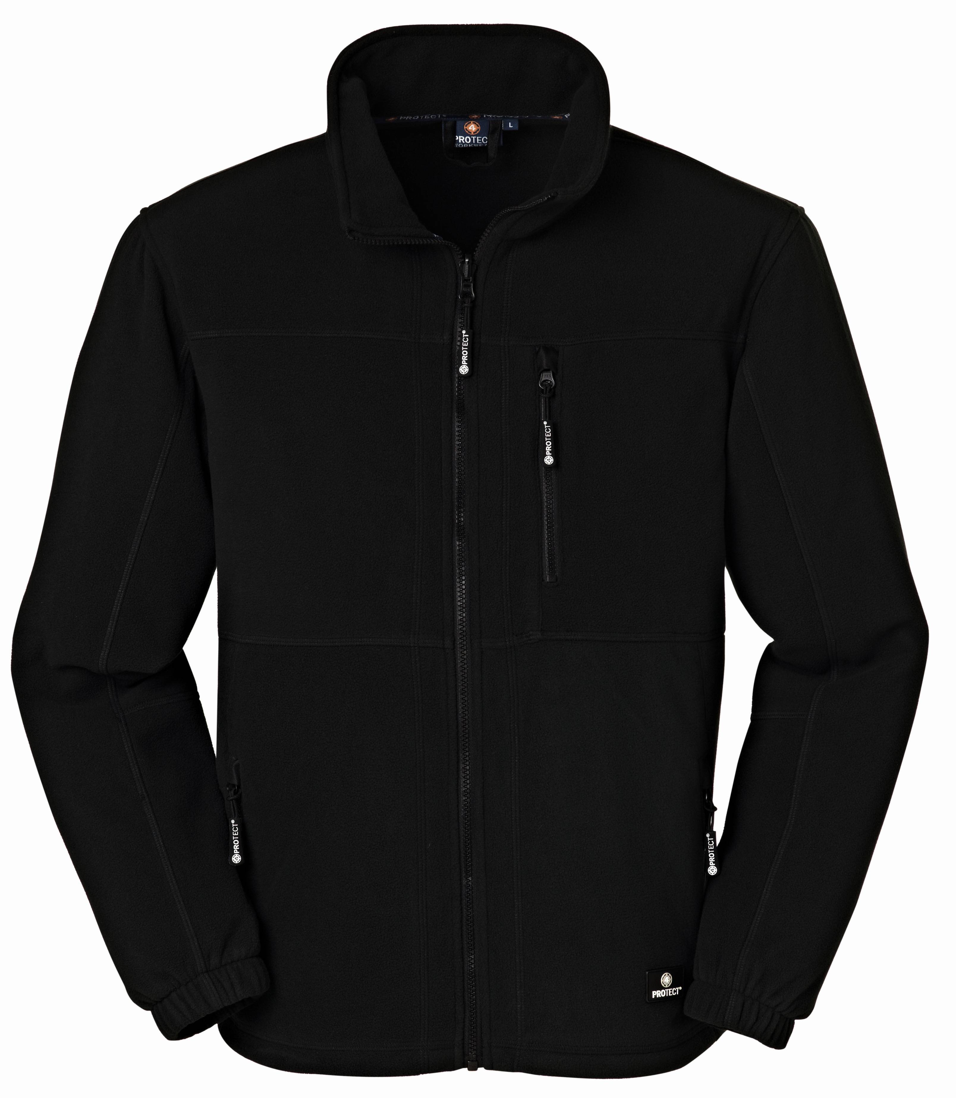 BIG-4-Protect-Fleece-Jacke, Dallas, schwarz/schwarz