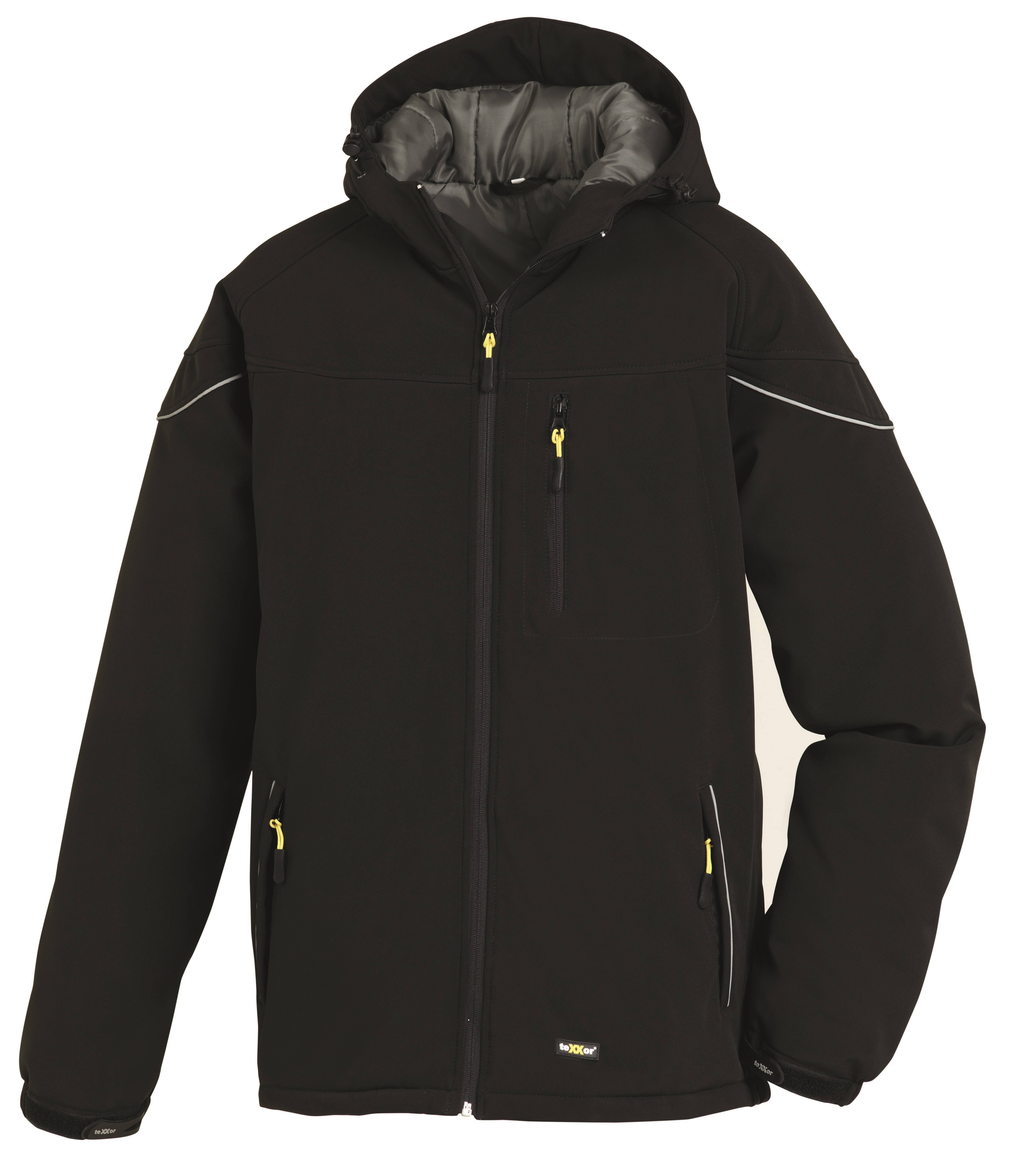 teXXor® Winter-Softshell-Jacke VAIL schwarz 94% Poly. 6% Elast 4138_3XL Gr.3XL