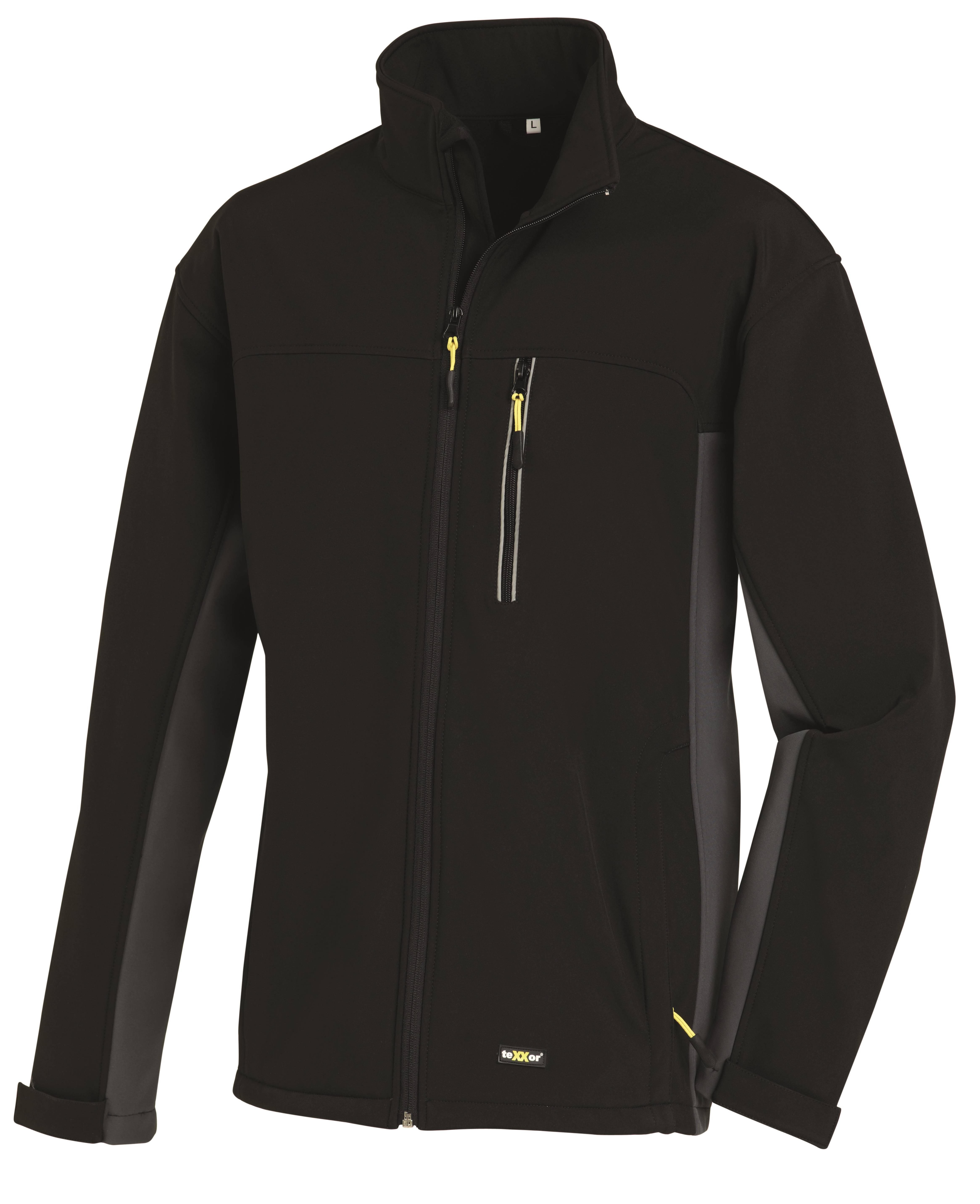 teXXor® Softshell-Jacke SKAGEN schwarz/grau 94% Poly, 6% Elast. 4141_3XL Gr.3XL