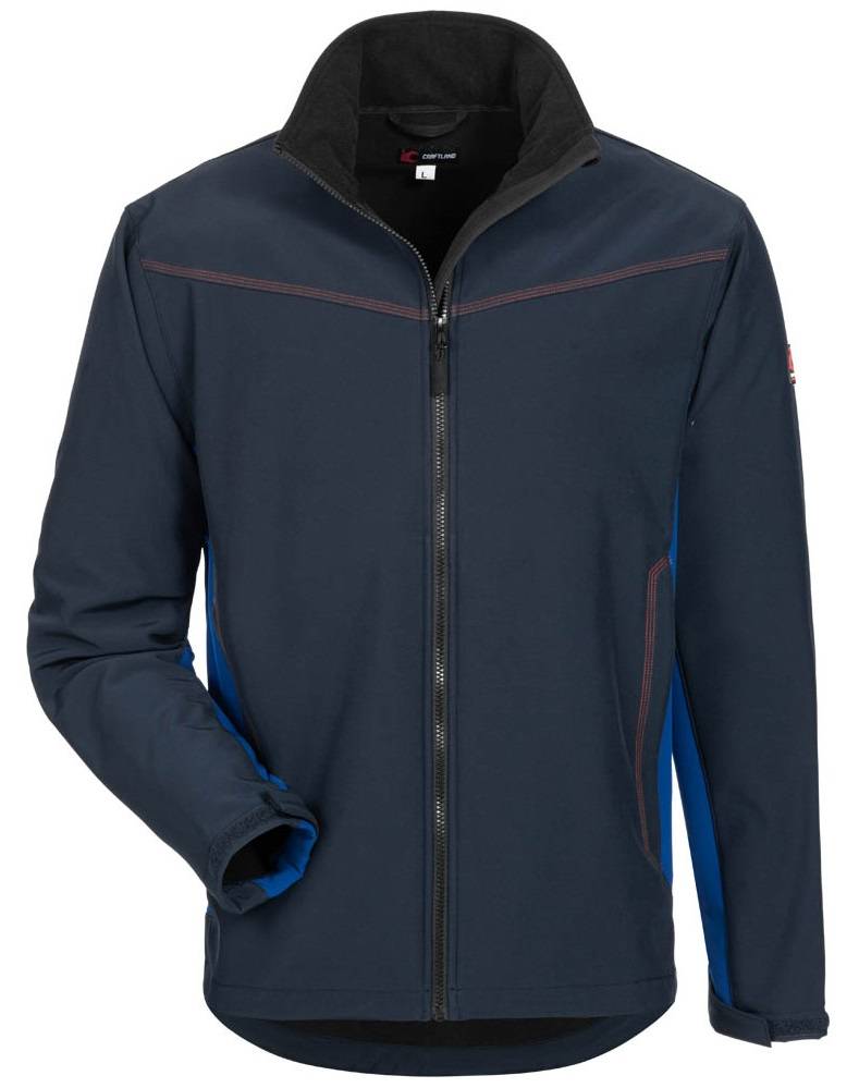 KLEMENS SOFTSHELL-JACKE Gr.XXXL CRAFTLAND, MARINE/KORNBLAU