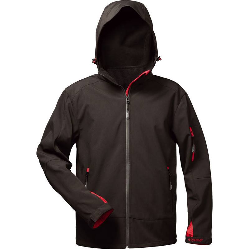 F-ELYSEE-Softshell-Jacke, *ZETA*, schwarz/rot