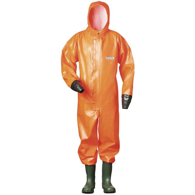 Gr .43 SCHUTZ-ANZUG ORANGE grün OFFSHORE PROTECTIVE SUIT