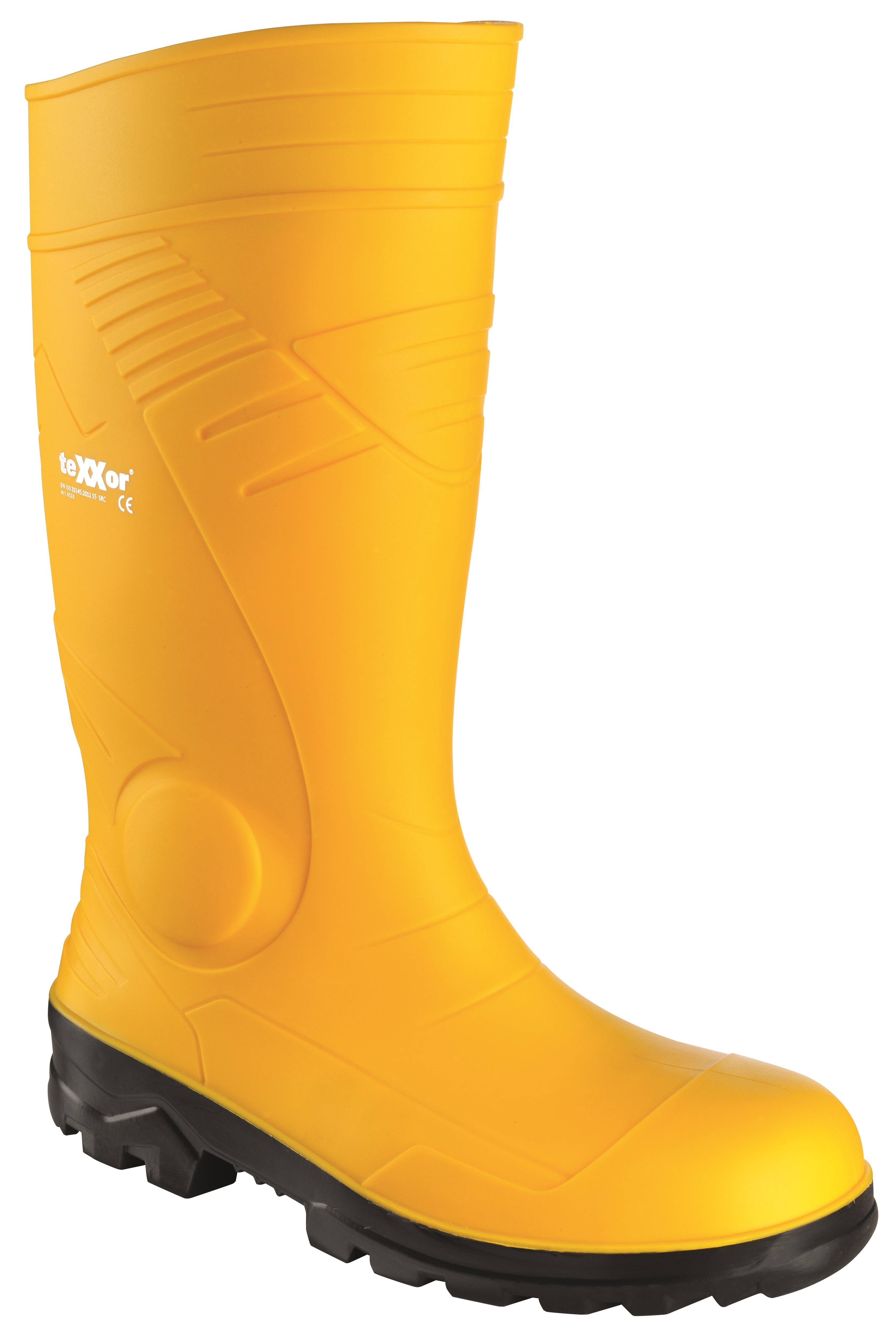 Bausicherheitsstiefel S5 6510-43 Größe 43 Farbe gelb Typ Stiefel Modell Bau Schutzklasse S5 Sohle PVC, Stollenprofil Auß