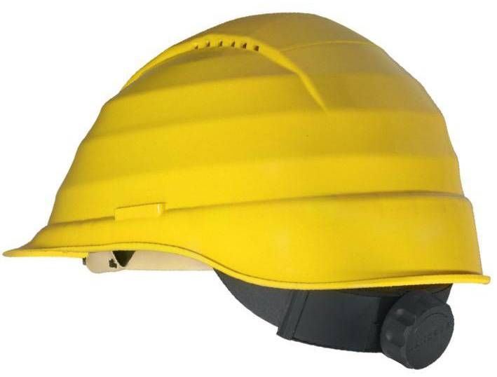 Gr .gelb *DREHVERSCHLUSS -ROCKMAN C6* gelb ROCKMAN® C6 Safety helmet with ratche