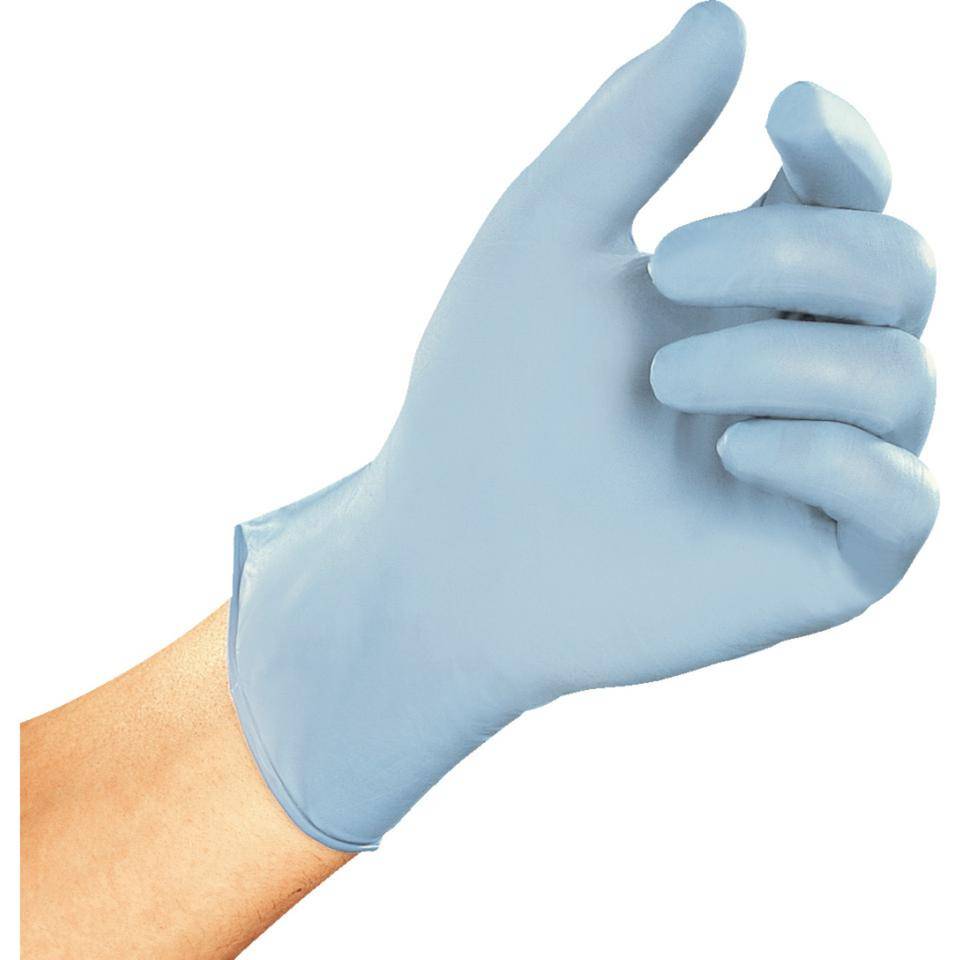 Work Einmalhandschuh SensaTril® Allround Einweg Handschuhe, hellblau, Nitril, Größe 7, 100/VE