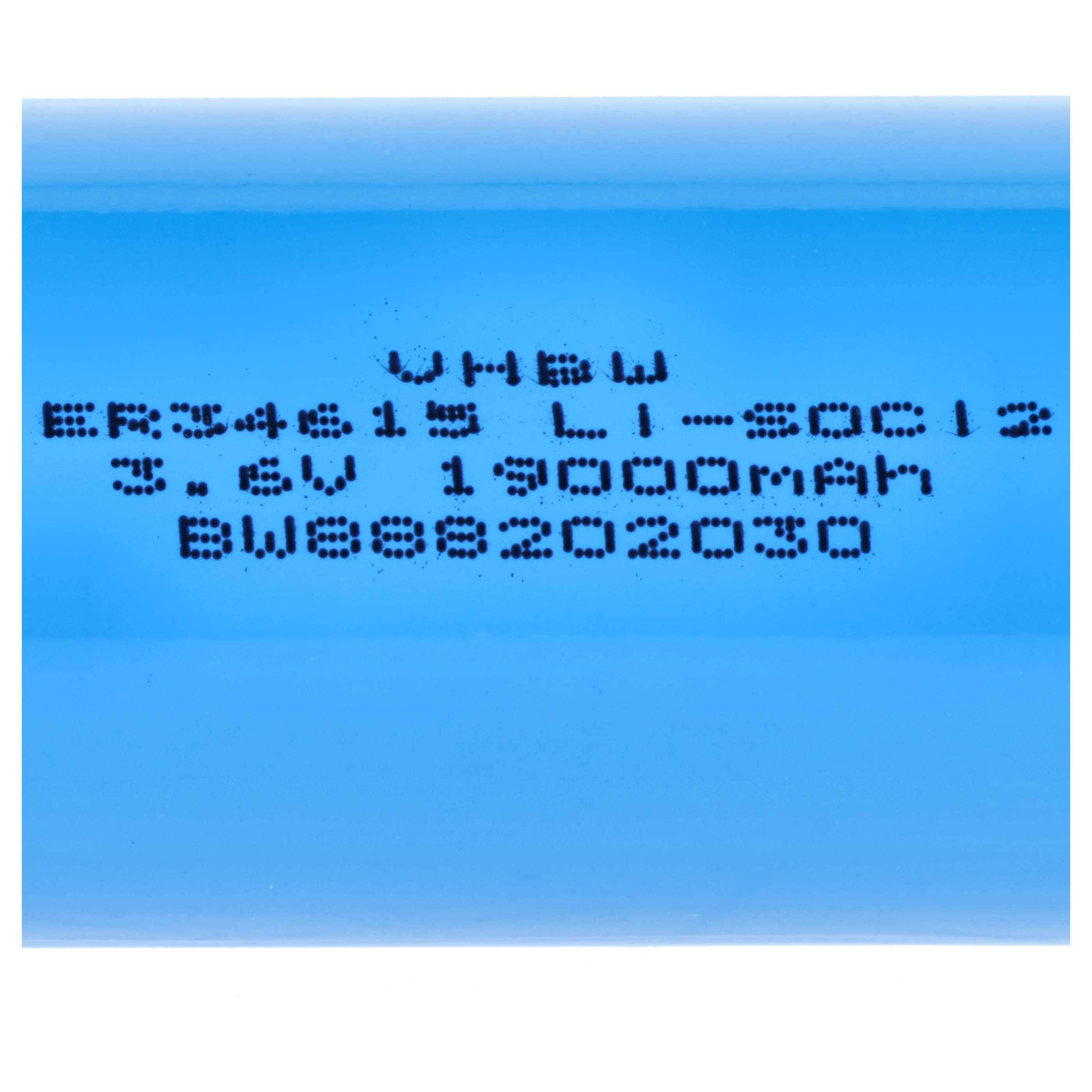 vhbw 5x ER34615 Rundzellenbatterien - Primärbatterien (19000 mAh, 3,6 V, Li-SOCl2)