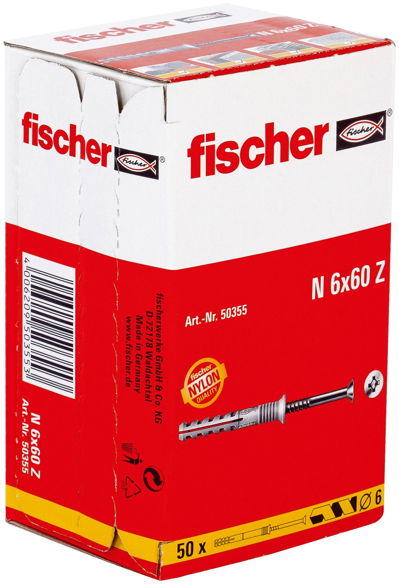 fischer Nageldübel N 6x60/30 S KP