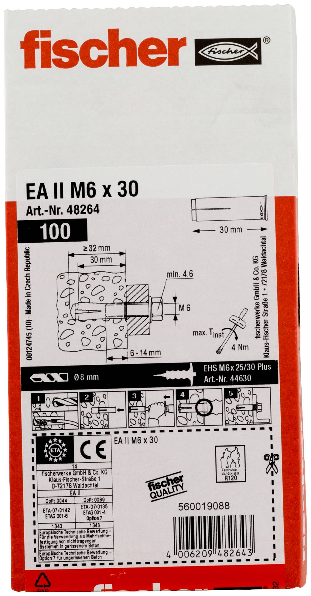 fischer EA II M6x30 (100)