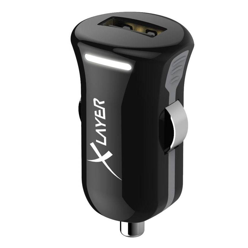 Kfz-Ladegerät XLayer Colour Line USB Adapter 2.4A Black