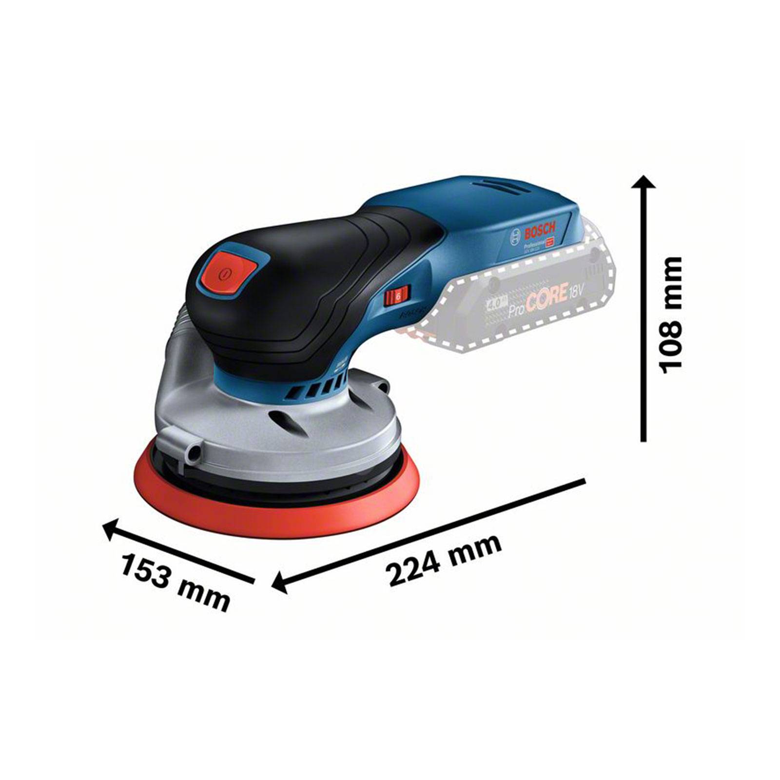 Bosch Professional GEX 18V-125 solo 0601372200 Akku-Exzenterschleifer bürstenlos, ohne Akku 18 V Ø 125 mm