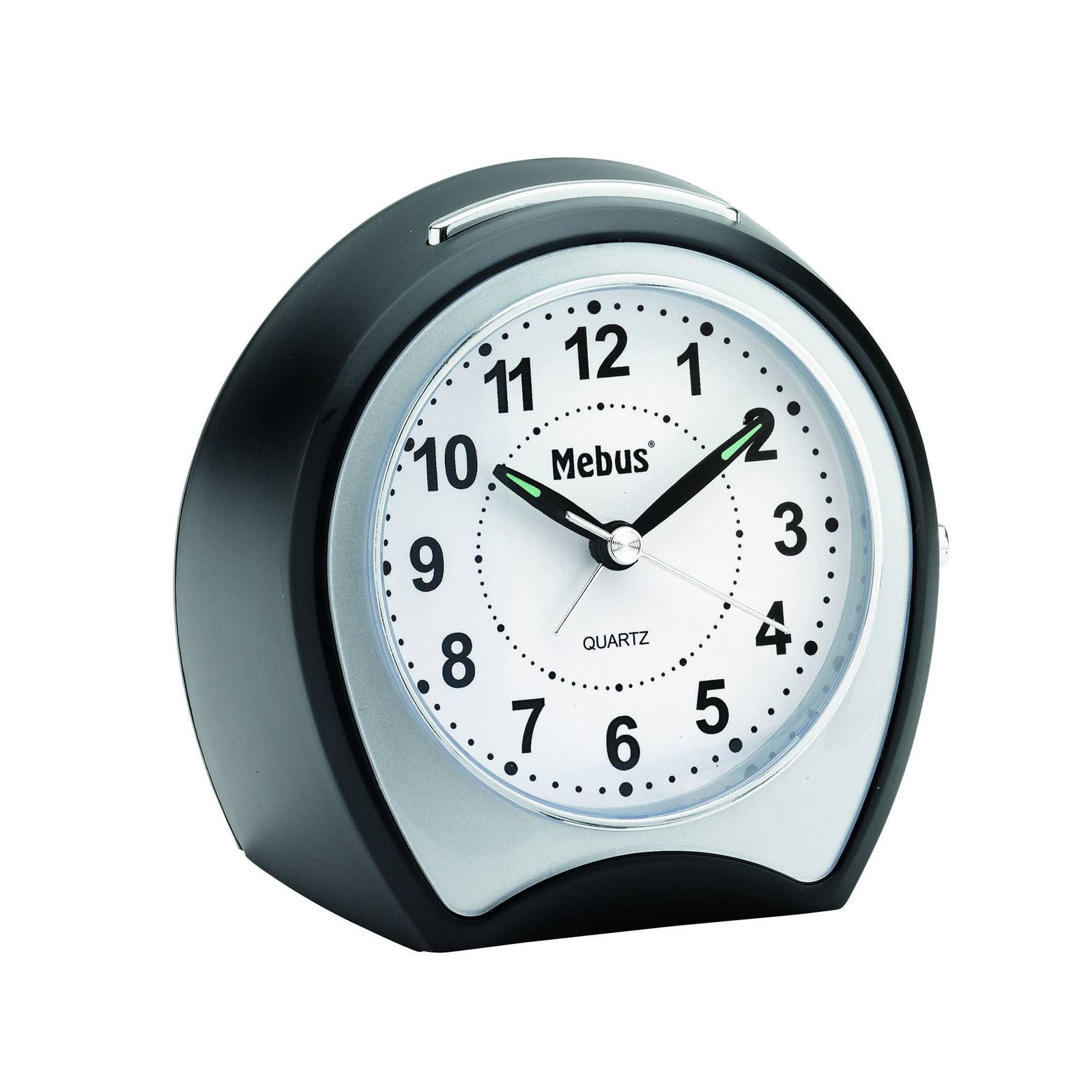 Mebus 27220 - Quarzwecker - Schwarz - Grau - Kunststoff - 12 h - Analog - Akku -