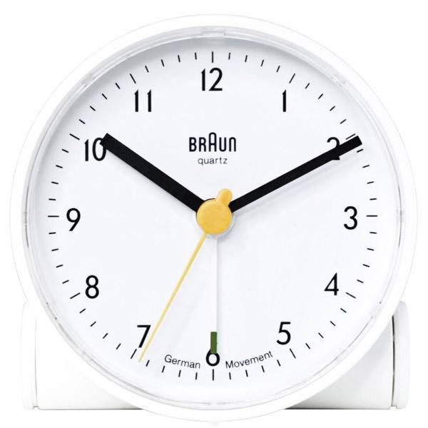 Braun 66004 Quarz Wecker Weiß Alarmzeiten 1