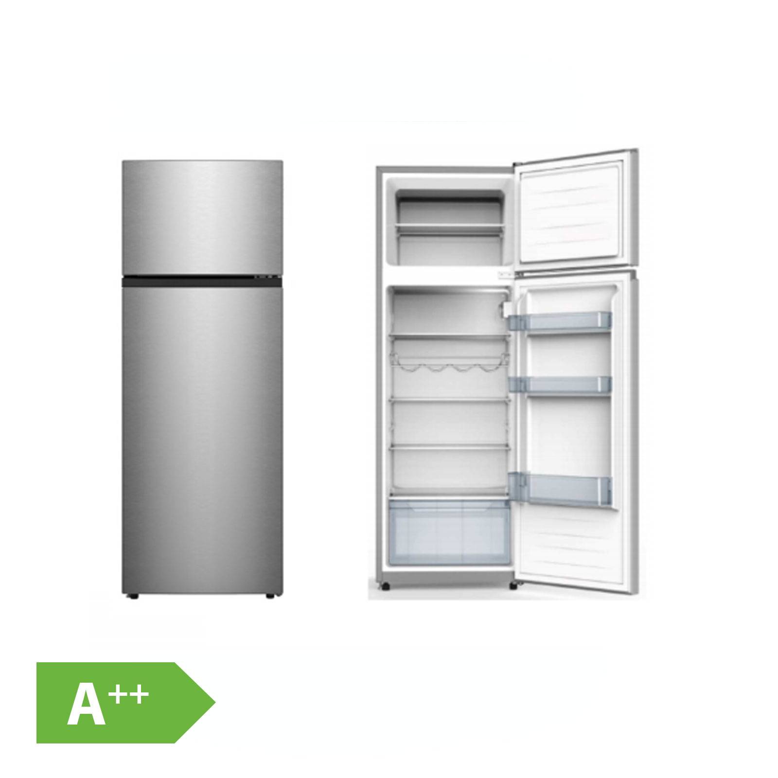 Severin DT 8761 Doppeltür-Kühlschrank silber