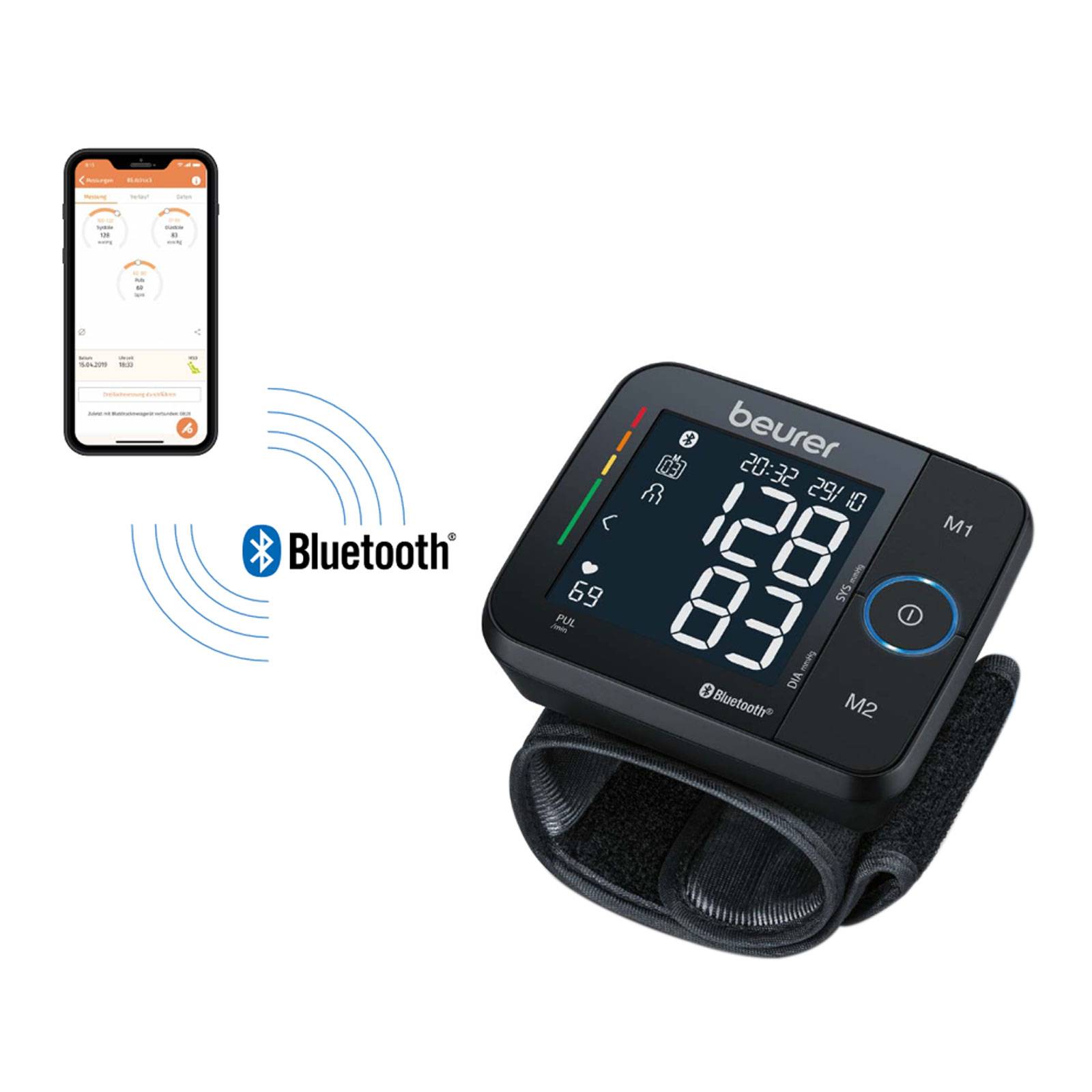 Beurer BC 54 Blutooth Handgelenk-Blutdruckmessgerät