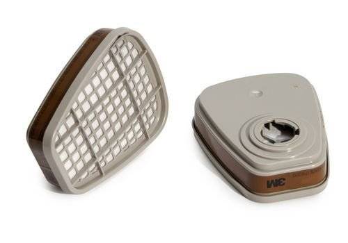 3M Gas- und Kombifilter 6055 A2, Schutz gegen org. Gase und Dämpfe, Schutzstufe A2, VE = 2 Stück