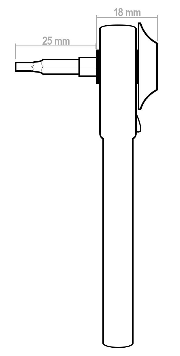 Donau Elektronik MBS08 Bit-Ratsche 5/32" (4 mm) 92mm