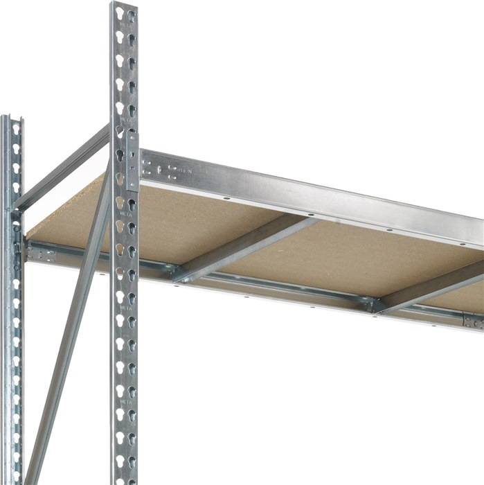 META Regalbau 51237 Weitspannregal-Anbaumodul (B x H x T) 1851 x 2200 x 650 mm Stahl verzinkt Verzinkt Holzboden