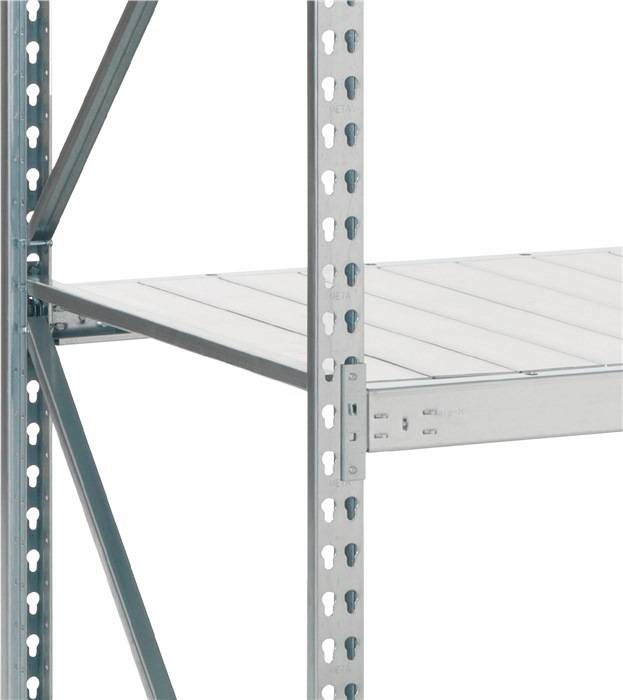 META Regalbau 51236 Weitspannregal-Grundmodul (B x H x T) 1907 x 2200 x 650 mm Stahl verzinkt Verzinkt Stahlpaneele